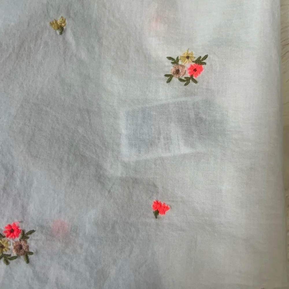 Old Navy White Floral Puff Sleeve Blouse - Cottagecore Style - Sz XS